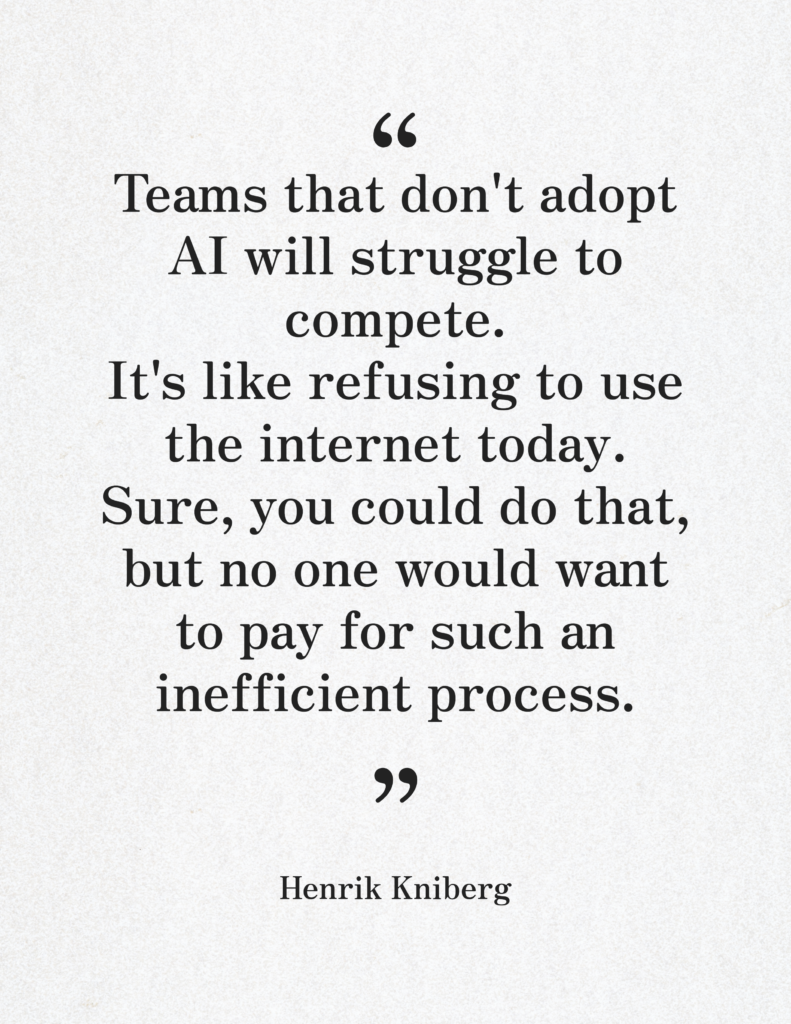 Continue reading: Interview with Henrik Kniberg on Generative AI
